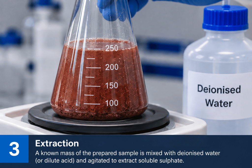 Red ash Extraction. A known mass of the prepared sample is mixed with deionised water. Castle Property Services Newcastle under Lyme
